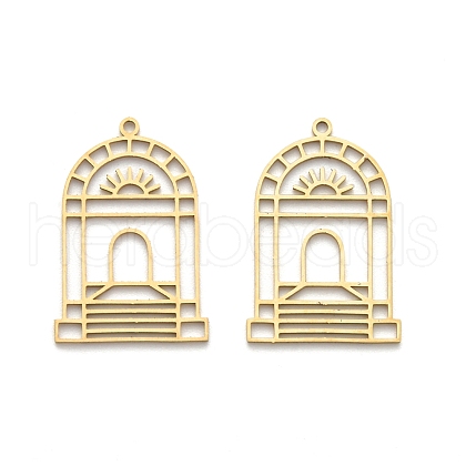 201 Stainless Steel Pendants STAS-I332-09G-1