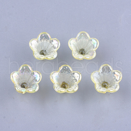 Transparent Acrylic Bead Caps TACR-T007-04B-1