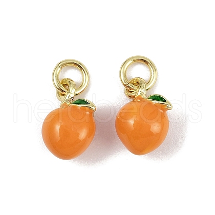 Brass Enamel Pendants KK-H072-18G-03-1