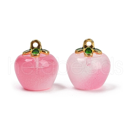 Transparent Glass Apple Pendants X1-DGLA-E004-16M-1