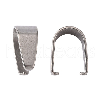 Tarnish Resistant 201 Stainless Steel Pinch Bails X-STAS-Q006-1-1