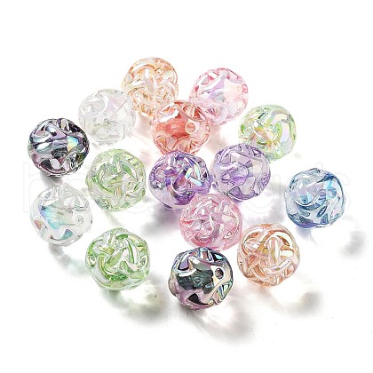 UV Plating Transparent Acrylic Beads MACR-K356-06B-1