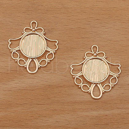 Alloy Pendant Cabochon Settings PW-WGF3CBA-03-1