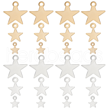Beebeecraft 120Pcs 6 Styles Brass Charms KK-BBC0007-83-1