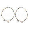 Natural Spiral Shell Pendant Necklaces NJEW-JN05179-4