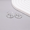 Minimalist S925 Sterling Silver C-Shaped Stud Earrings OO7633-5