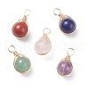 Natural Gemstone Pendants PALLOY-JF01392-1