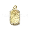 Brass Micro Pave Cubic Zirconia Pendants KK-C090-16G-1