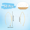 Unicraftale 50Pcs Brass Earring Hooks KK-UN0002-80-3