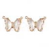 Brass Pave Faceted Glass Connector Charms FIND-Z020-03K-1
