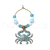Sea Animal Alloy Wine Glass Charms AJEW-JO00259-5