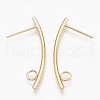 Brass Stud Earring Findings X-KK-S348-111-2