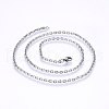 Tarnish Resistant 304 Stainless Steel Cable Chain Necklaces NJEW-P226-01P-06-1