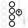 DICOSMETIC 10Pcs 2 Colors Ring Silicone Beads SIL-DC0001-79-1