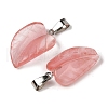 Cherry Quartz Glass Pendants G-B127-01P-07-3