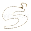 2MM 304 Stainless Steel Textured Dapped Chain Necklaces NJEW-T016-14G-4