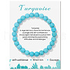 Synthetic Turquoise Beaded Stretch Bracelets PW-WG7FE75-19-1