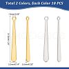 Unicraftale 20Pcs 2 Colors 201 Stainless Steel Pendants STAS-UN0033-07-5
