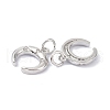 Brass Cubic Zirconia Charms ZIRC-C022-19P-2