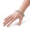 Dyed Natural Fire Crackle Agate Round Beaded Stretch Bracelet for Women BJEW-TA00244-3