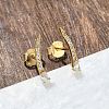 925 Sterling Silver Clear Cubic Zirconia Stud Earrings EJEW-Q032-01E-G-3
