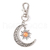 4Pcs Moon & Sun Alloy Pendant Decorations HJEW-JM01596-2