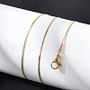 Ion Plating(IP) 304 Stainless Steel Serpentine Chain Necklace for Men Women NJEW-G076-01B-G-2