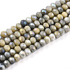 Faceted Electroplated Glass Beads Strands GLAA-C023-02-C11-A-1