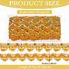Sparkle Triangle Polyester Lace Ribbons OCOR-WH0090-64A-2