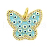 Brass Micro Pave Clear Cubic Zirconia Pendants KK-R159-15G-02-1