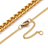 Men's Aluminum & Brass Cuban Link Chain Necklaces NJEW-JN03036-4