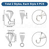   8Pcs 2 Style Sterling Silver Tube Bails STER-PH0002-20-2