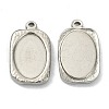 Non-Tarnish 304 Stainless Steel Pendant Cabochon Settings STAS-E191-13P-2