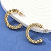 304 Stainless Steel Half Hoop Earrings EJEW-F257-10G-1