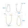 Brass Hoop Earrings Findings Kidney Ear Wires KK-TA0007-10-16