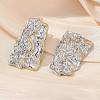 304 Stainless Steel Folds Stud Earrings EJEW-Z084-03GP-02-3