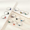 12Pcs Natural Red Jasper & Malachite & Synthetic Turquoise Finger Rings RJEW-Z087-01AS-2