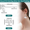 Beebeecraft 5 Pairs 925 Sterling Silver Ball Stud Post STER-BBC0005-58-2