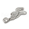 304 Stainless Steel Rhinestone Pendants STAS-V008-35P-2