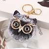 Owl Furry Pom-Pom Keychain for Women PW-WG49E57-13-1