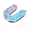Transparent Epoxy Resin Pendants CRES-S364-002U-3