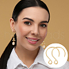 Unicraftale Ion Plating(IP) 304 Stainless Steel Earring Hooks STAS-UN0058-96G-6