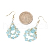 304 Stainless Steel Dangle Earrings EJEW-JE06368-02-4