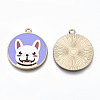 Eco-Friendly Alloy Enamel Pendants X-ENAM-Q437-055-NR-2