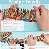 Fingerinspire 10 Yards Rainbow Polyester Fringe Trim Ribbons DIY-FG0006-17-4
