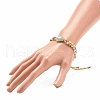 Teardrop Natural Green Aventurine Braided Bead Bracelet BJEW-JB08116-03-3