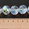 Transparent Electroplate Glass Beads Strands EGLA-N002-34H-H01-4