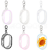   6Pcs 6 Colors Portable Travel Transparent Plastic Zipper Bags with Alloy Clasps ABAG-GA0001-29B-1