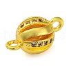 Brass Micro Pave Clear Cubic Zirconia Connector Charms KK-A230-06D-G-2