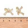 Brass Micro Pave Clear Cubic Zirconia Connector Charms KK-A259-37G-3